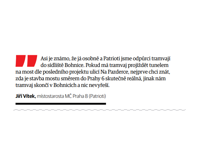 BOHNICE, TROJA: Lanovka nebude,teď tlačí zase tramvaj bez mostu?